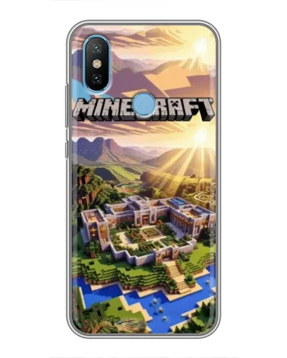 Чехол для Xiaomi Mi6X с картинкой «Minecraft панорама»