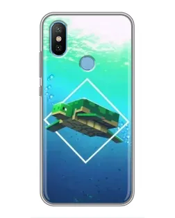 Чехол для Xiaomi Mi6X с картинкой «Черепаха Minecraft»