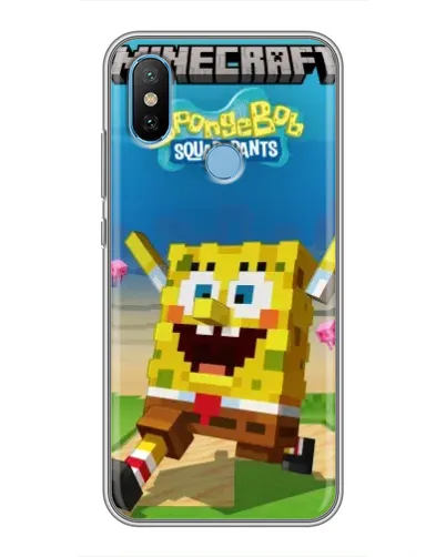 Чехол для Xiaomi Mi6X с картинкой «Губка Боб Minecraft» Чехол для Xiaomi Mi6X с картинкой «Губка Боб Minecraft»