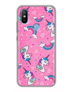 Чехол для Xiaomi Mi6X с картинкой «Unicorn паттерн розовый» Чехол для Xiaomi Mi6X с картинкой «Unicorn паттерн розовый»