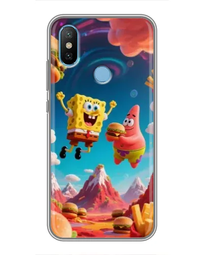 Чехол для Xiaomi Mi6X с картинкой «Космический фастфуд»