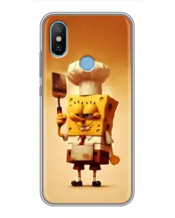 Чехол для Xiaomi Mi6X с картинкой «Губка Боб повар»