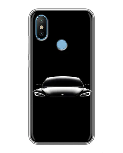Чехол для Xiaomi Mi6X с картинкой «Фары Tesla Night»