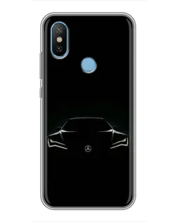Чехол для Xiaomi Mi6X с картинкой «Mercedes — силуэт авто» Чехол для Xiaomi Mi6X с картинкой «Mercedes — силуэт авто»