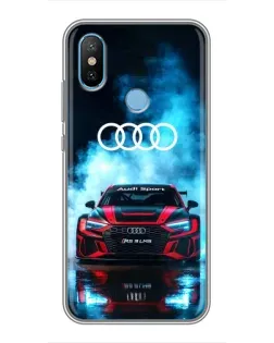 Чехол для Xiaomi Mi6X с картинкой «Audi Sport — неон»