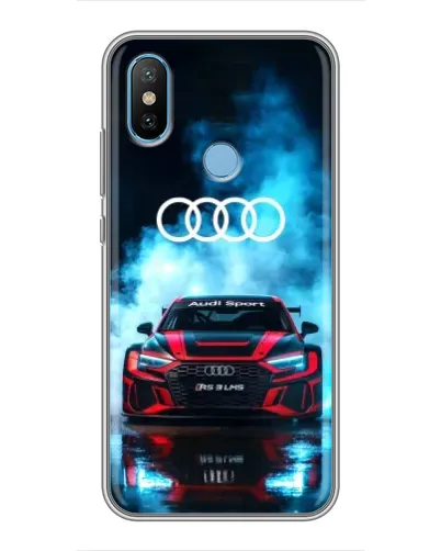Чехол для Xiaomi Mi6X с картинкой «Audi Sport — неон»