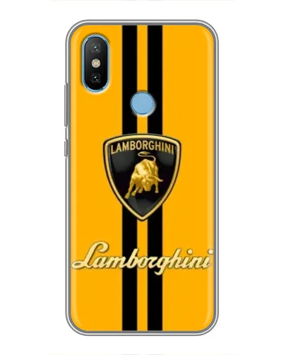 Чехол для Xiaomi Mi6X с картинкой «Lamborghini Stripe желтый»