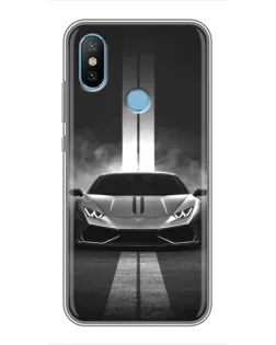 Чехол для Xiaomi Mi6X с картинкой «Lamborghini симметрия дорог»