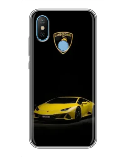Чехол для Xiaomi Mi6X с картинкой «Lamborghini желтый акцент»