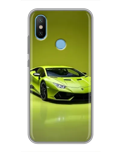 Чехол для Xiaomi Mi6X с картинкой «Салатовый Lamborghini Huracan»