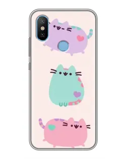 Чехол для Xiaomi Mi6X с картинкой «Pusheen трио»