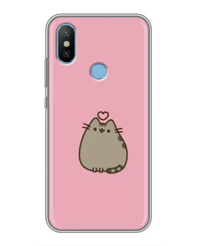 Чехол для Xiaomi Mi6X с картинкой «Pusheen сердце»