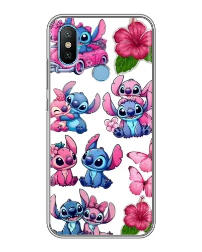Чехол для Xiaomi Mi6X с картинкой «Стикеры Stitch и Angel» Чехол для Xiaomi Mi6X с картинкой «Стикеры Stitch и Angel»