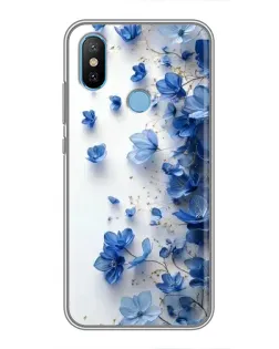 Чехол для Xiaomi Mi6X с картинкой «Голубой цветочный каскад» Чехол для Xiaomi Mi6X с картинкой «Голубой цветочный каскад»