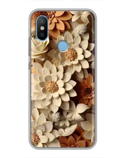 Чехол для Xiaomi Mi6X с картинкой «Бежевый флористический декор» Чехол для Xiaomi Mi6X с картинкой «Бежевый флористический декор»