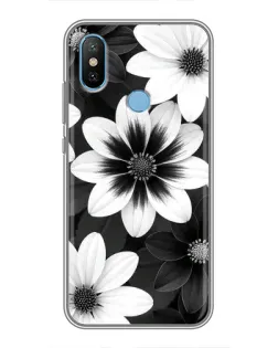 Чехол для Xiaomi Mi6X с картинкой «Монохромные астры» Чехол для Xiaomi Mi6X с картинкой «Монохромные астры»