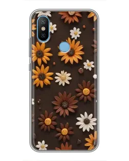 Чехол для Xiaomi Mi6X с картинкой «Узор из маленьких подсолнухов» Чехол для Xiaomi Mi6X с картинкой «Узор из маленьких подсолнухов»