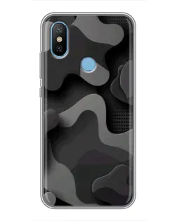 Чехол для Xiaomi Mi6X с картинкой «Темный абстрактный камуфляж»