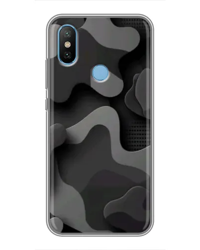 Чехол для Xiaomi Mi6X с картинкой «Темный абстрактный камуфляж»