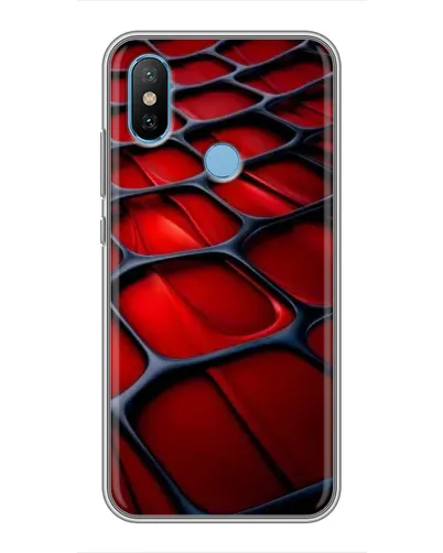Чехол для Xiaomi Mi6X с картинкой «Красная глянцевая сетка»