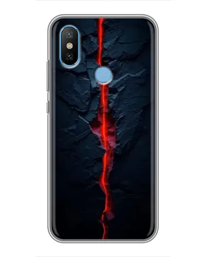 Чехол для Xiaomi Mi6X с картинкой «Kрасная лавовая трещина»