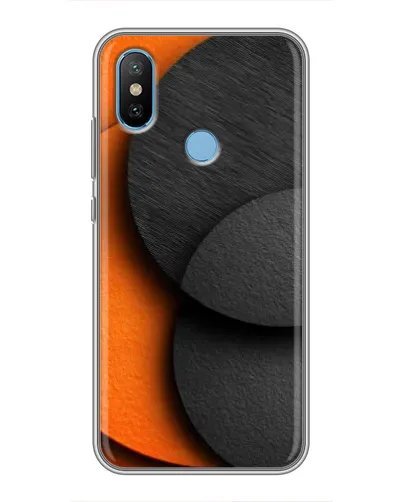 Чехол для Xiaomi Mi6X с картинкой «Геометрия оранжевых кругов»