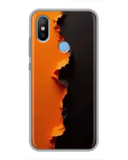 Чехол для Xiaomi Mi6X с картинкой «Оранжевый разлом»
