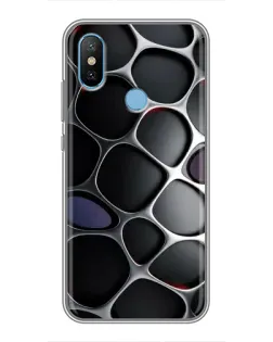 Чехол для Xiaomi Mi6X с картинкой «Объемная темная решетка»