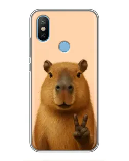 Чехол для Xiaomi Mi6X с картинкой «Капибара виктория»