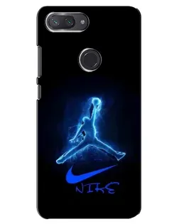 Чехол для Xiaomi Mi 8 Lite с картинкой «Jordan Neon Blue»