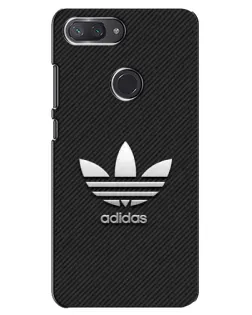 Чехол для Xiaomi Mi 8 Lite с картинкой «Adidas Карбоновая текстура»