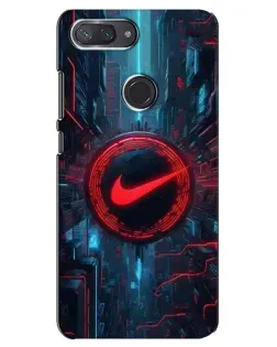 Чехол для Xiaomi Mi 8 Lite с картинкой «Техногенный стиль Nike»