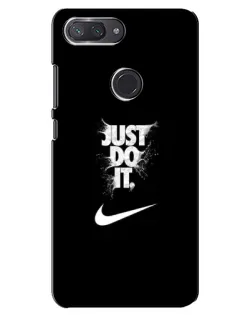 Чехол для Xiaomi Mi 8 Lite с картинкой «Текстовый принт Nike»