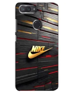 Чехол для Xiaomi Mi 8 Lite с картинкой «Золотой Nike на металле»