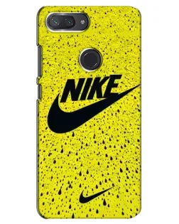 Чехол для Xiaomi Mi 8 Lite с картинкой «Желтый текстурный Nike»