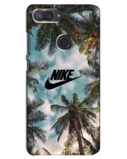 Чехол для Xiaomi Mi 8 Lite с картинкой «Тропический принт Nike» Чехол для Xiaomi Mi 8 Lite с картинкой «Тропический принт Nike»