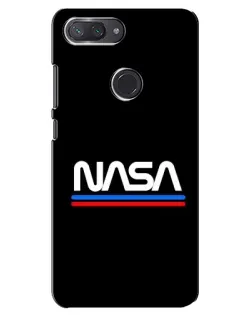 Чехол для Xiaomi Mi 8 Lite с картинкой «NASA — классика Red Blue» Чехол для Xiaomi Mi 8 Lite с картинкой «NASA — классика Red Blue»