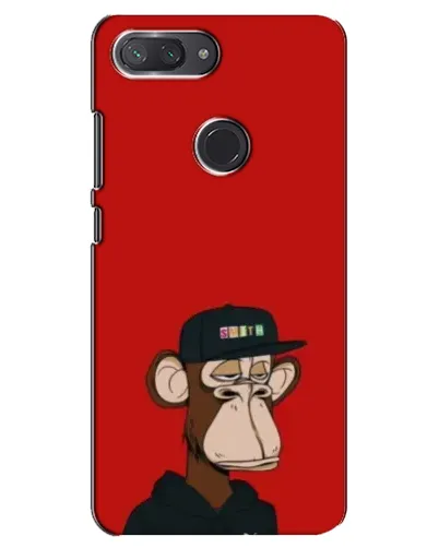 Чехол для Xiaomi Mi 8 Lite с картинкой «Bored Ape — красный фон» Чехол для Xiaomi Mi 8 Lite с картинкой «Bored Ape — красный фон»