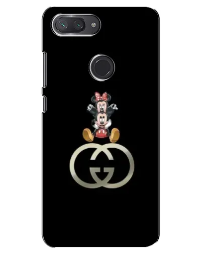 Чехол для Xiaomi Mi 8 Lite с картинкой «Минни Маус на лого»