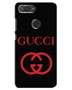 Чехол для Xiaomi Mi 8 Lite с картинкой «Gucci — красный логотип»