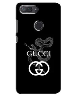 Чехол для Xiaomi Mi 8 Lite с картинкой «Gucci — серебряная змея»