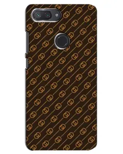 Чехол для Xiaomi Mi 8 Lite с картинкой «Gucci — золотые диагонали»