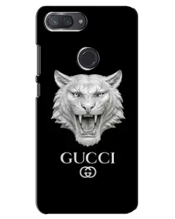 Чехол для Xiaomi Mi 8 Lite с картинкой «Gucci — серебряный лев»