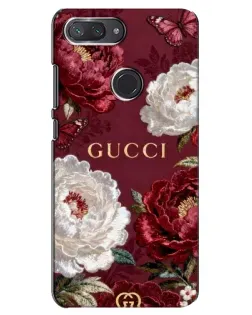Чехол для Xiaomi Mi 8 Lite с картинкой «Gucci — бордовые розы»