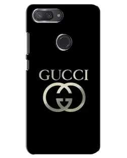 Чехол для Xiaomi Mi 8 Lite с картинкой «Gucci — золото на черном»