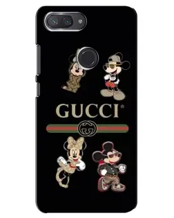 Чехол для Xiaomi Mi 8 Lite с картинкой «Gucci — герои Disney и монограмма»