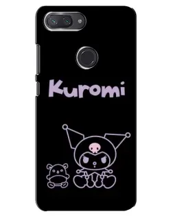 Чехол для Xiaomi Mi 8 Lite с картинкой «Kuromi — черный минимализм»