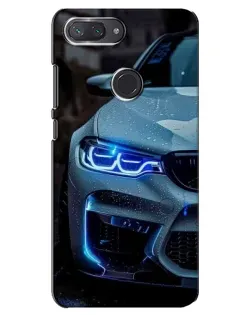 Чехол для Xiaomi Mi 8 Lite с картинкой «Взгляд BMW с синими фарами» Чехол для Xiaomi Mi 8 Lite с картинкой «Взгляд BMW с синими фарами»