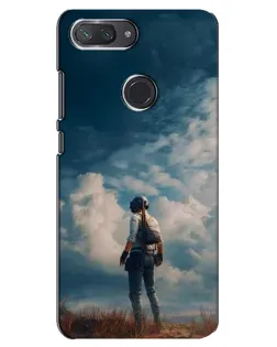 Чехол для Xiaomi Mi 8 Lite с картинкой «Герой PUBG на скале»