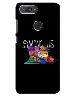 Чехол для Xiaomi Mi 8 Lite с картинкой «Логотип Among Us» Чехол для Xiaomi Mi 8 Lite с картинкой «Логотип Among Us»